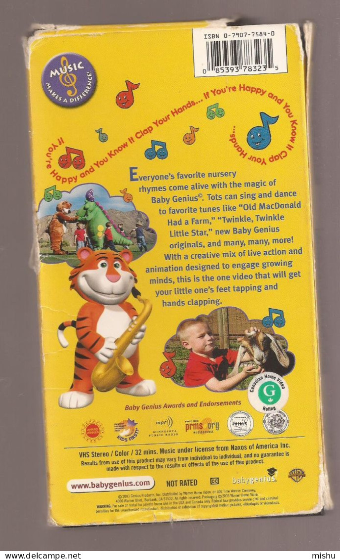 VHS Tape - Baby Genius - Favorite Nursery Rhymes - Enfants & Famille