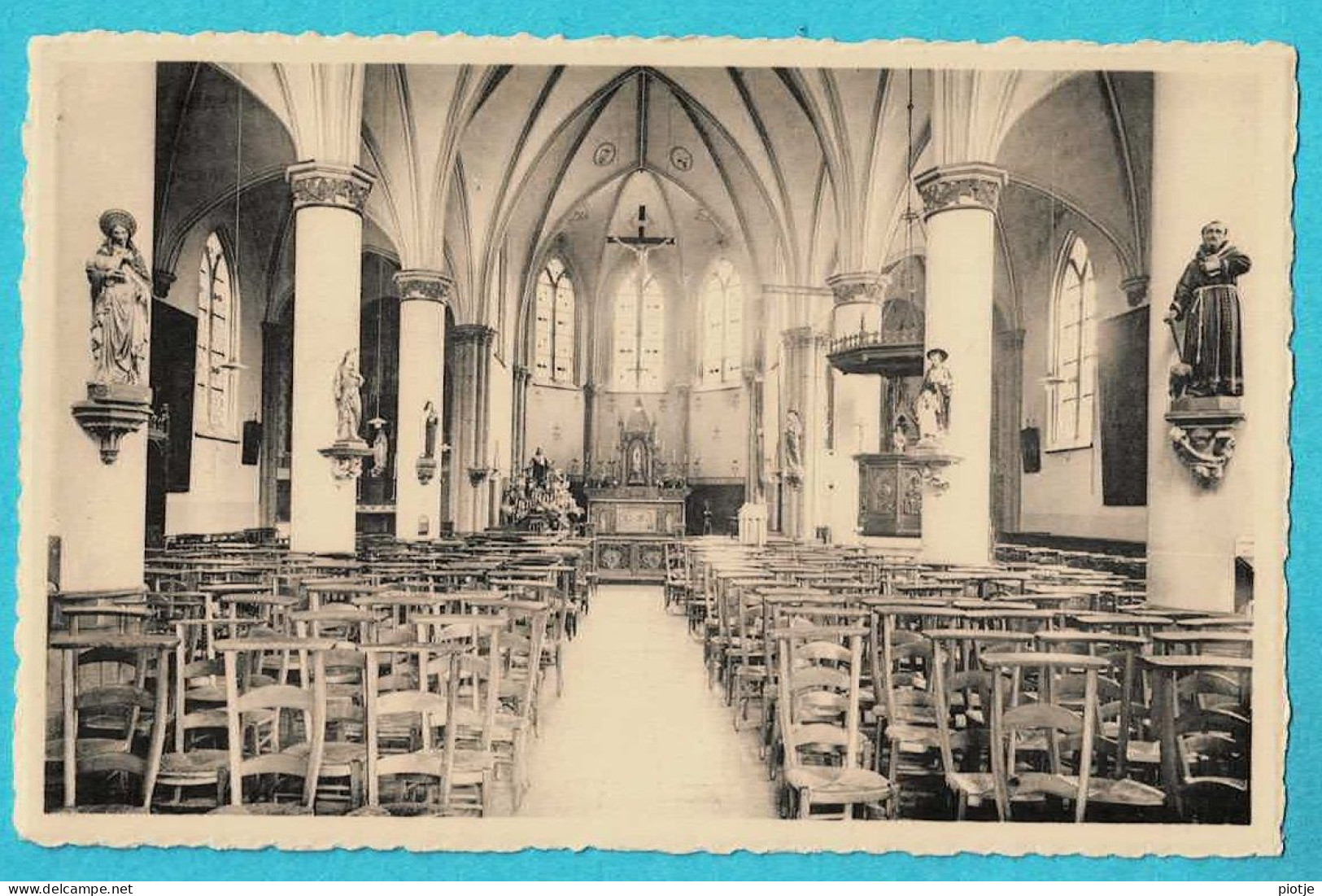 * Maria Aalter (Oost Vlaanderen) * (Nels, Uitg Huis De Faux - Steyaert) Binnenzicht Kerk, Intérieur église, Church, Old - Aalter
