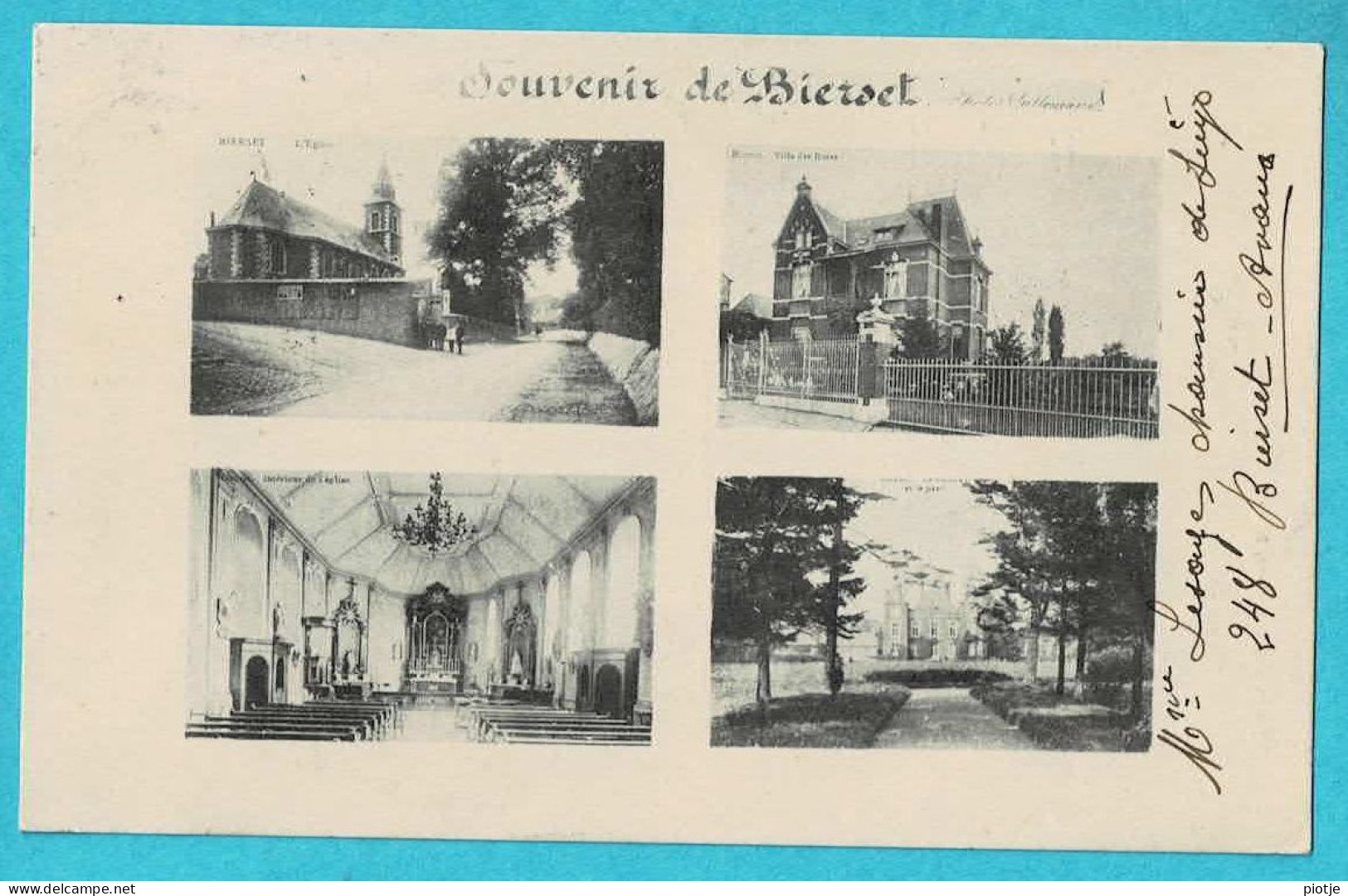 * Bierset (Grace Hollogne - Liège - La Wallonie) * (Edit Clément Voos) Souvenir De Bierset, église, Villa, Chateau, Old - Grace-Hollogne