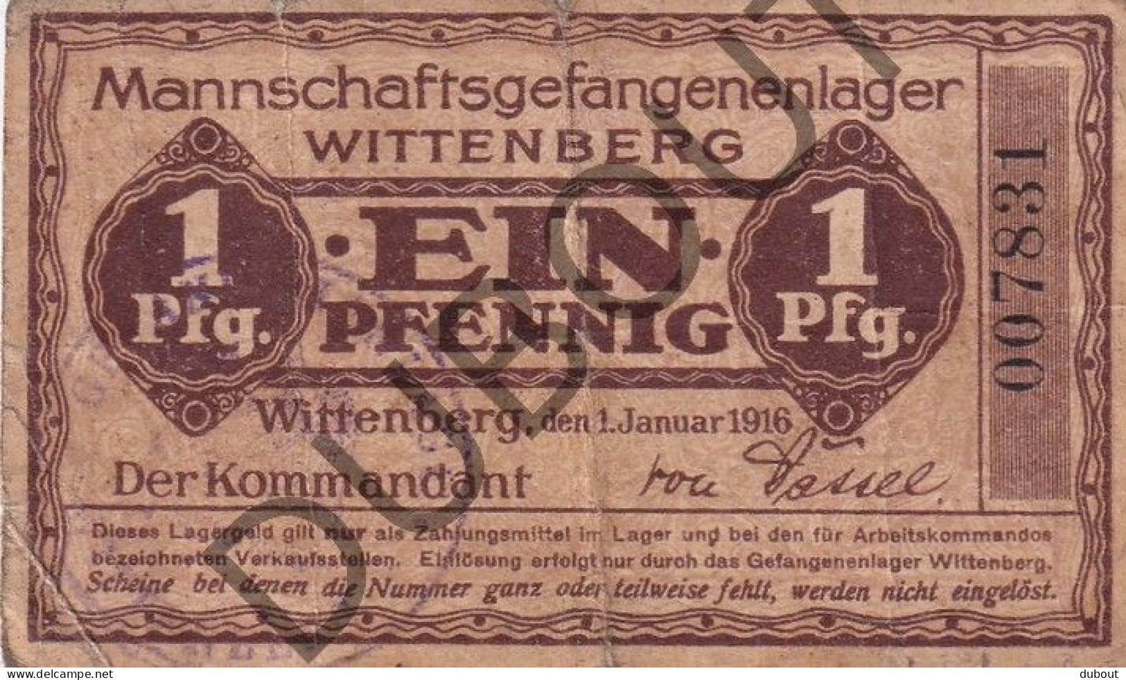 Wittenberg - Noodgeld/Argent De Nécessité/Notgeld - WOI - Gevangenenkamp (C4375) - Andere & Zonder Classificatie