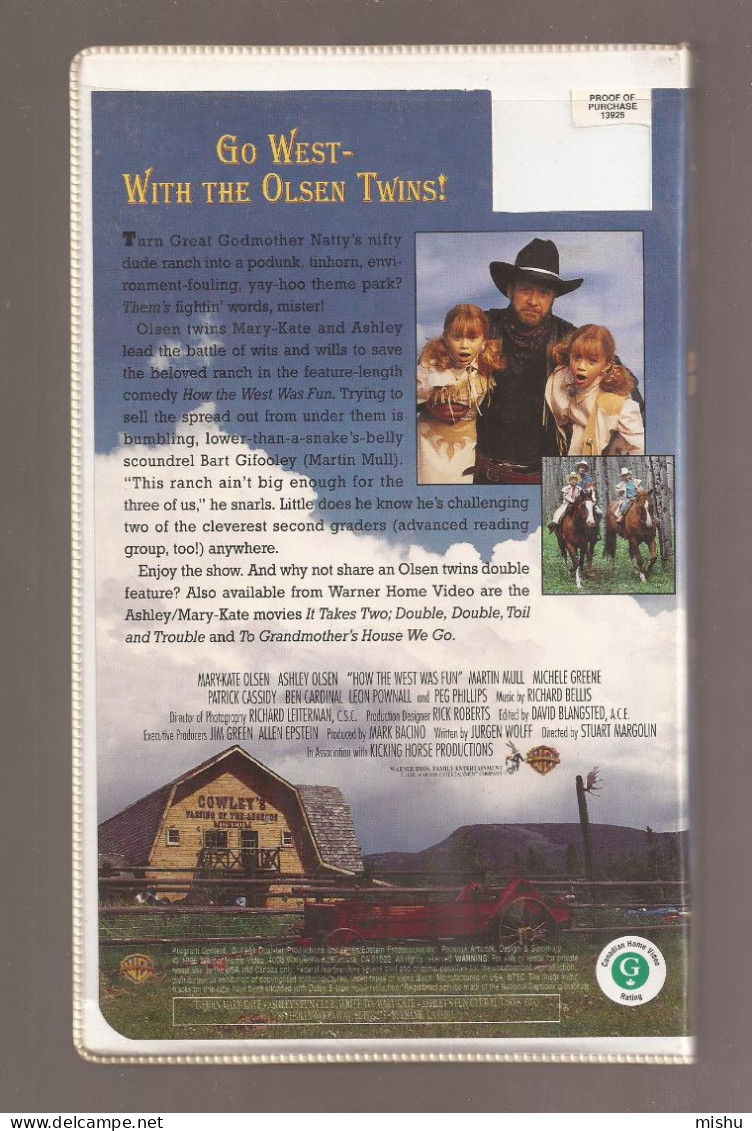 VHS Tape Movie - Olsen Sisters - How The West Was Fun - Kinderen & Familie