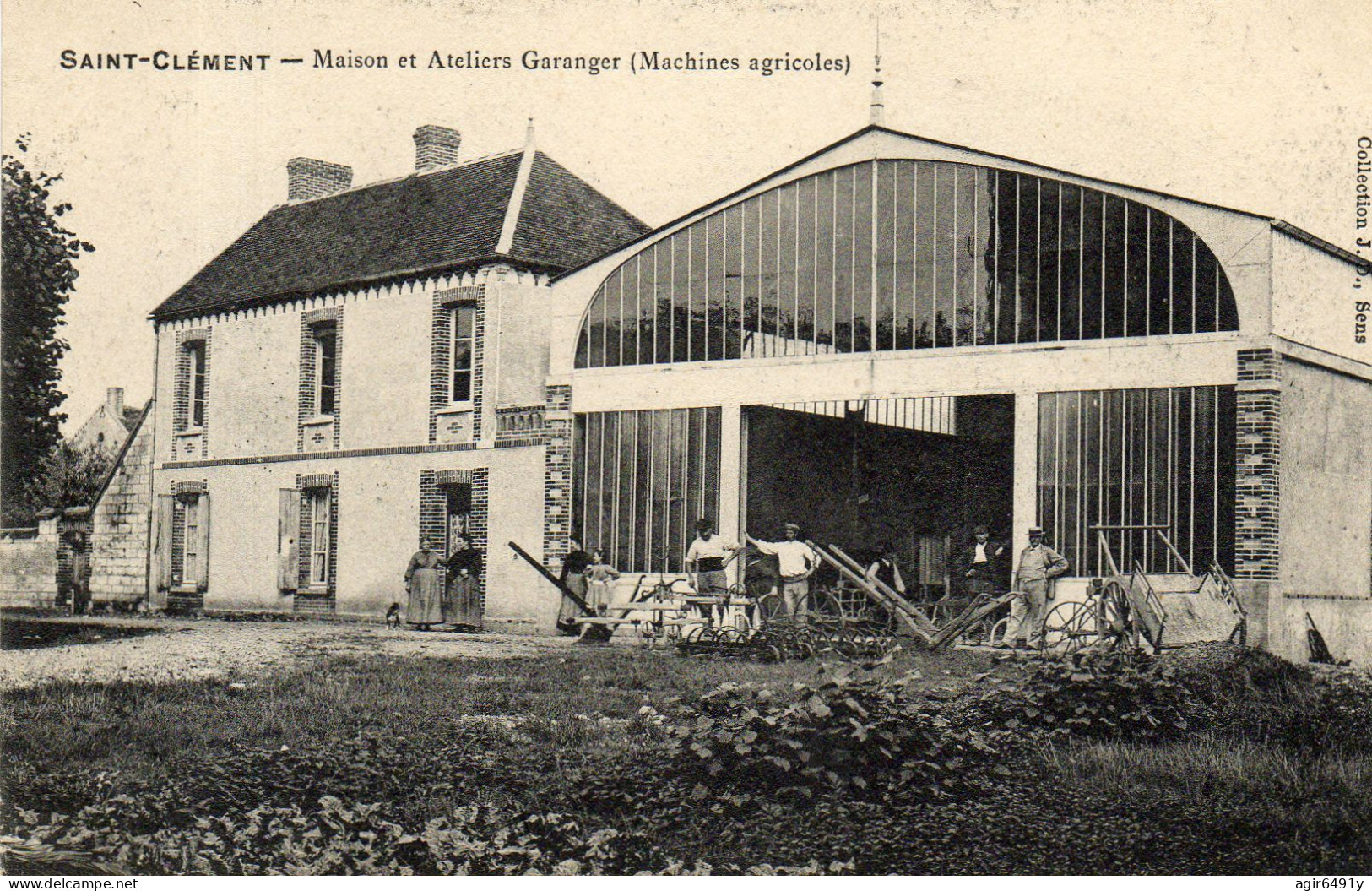 - St CLEMENT (89) - Maison Et Ateliers Garanger (machines Agricoles) , (animée)  -25706- - Saint Clement