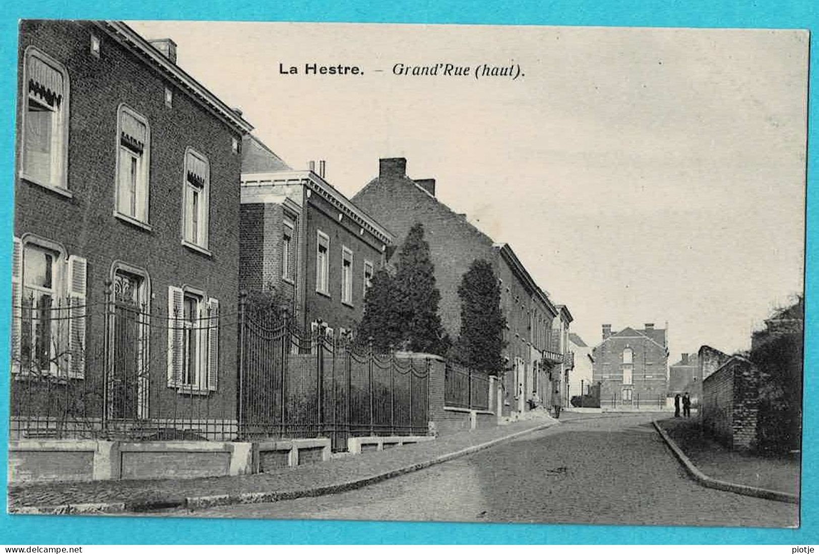 * La Hestre - Manage (Hainaut - La Wallonie) * (PhoB) Grand'Rue (haut), Unique, Old, Rare, Straatzicht, Façade, TOP - Manage