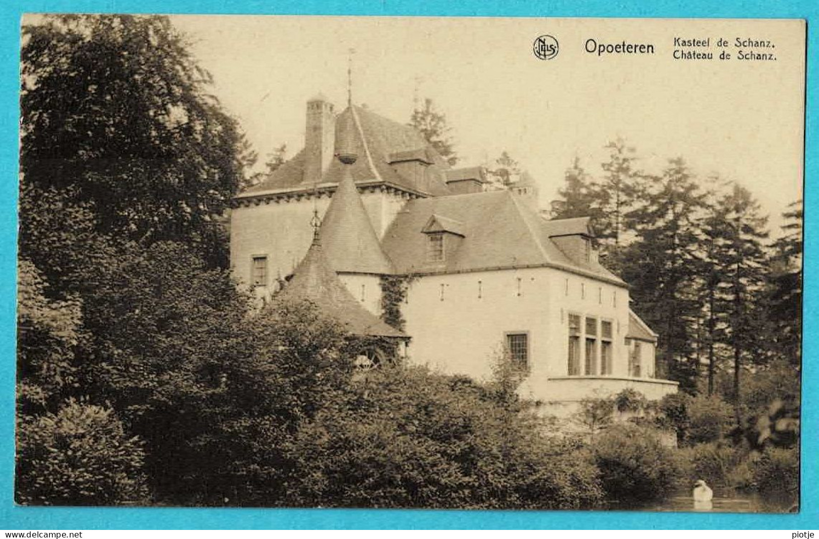 * Opoeteren - Maaseik (Limburg) * (Nels, Uitg Is. Mardaga, Asch) Kasteel De Schanz, Chateau De Schanz, Cygne, Old - Maaseik