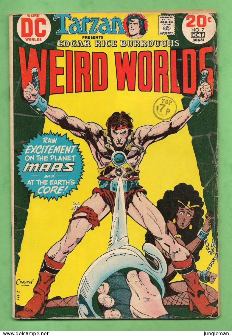 Tarzan Presents Weird Worlds # 7 - Publisher DC Comics - John Carter - David Innes - Pellucidar - Sept-Oct 1973 - BE - DC