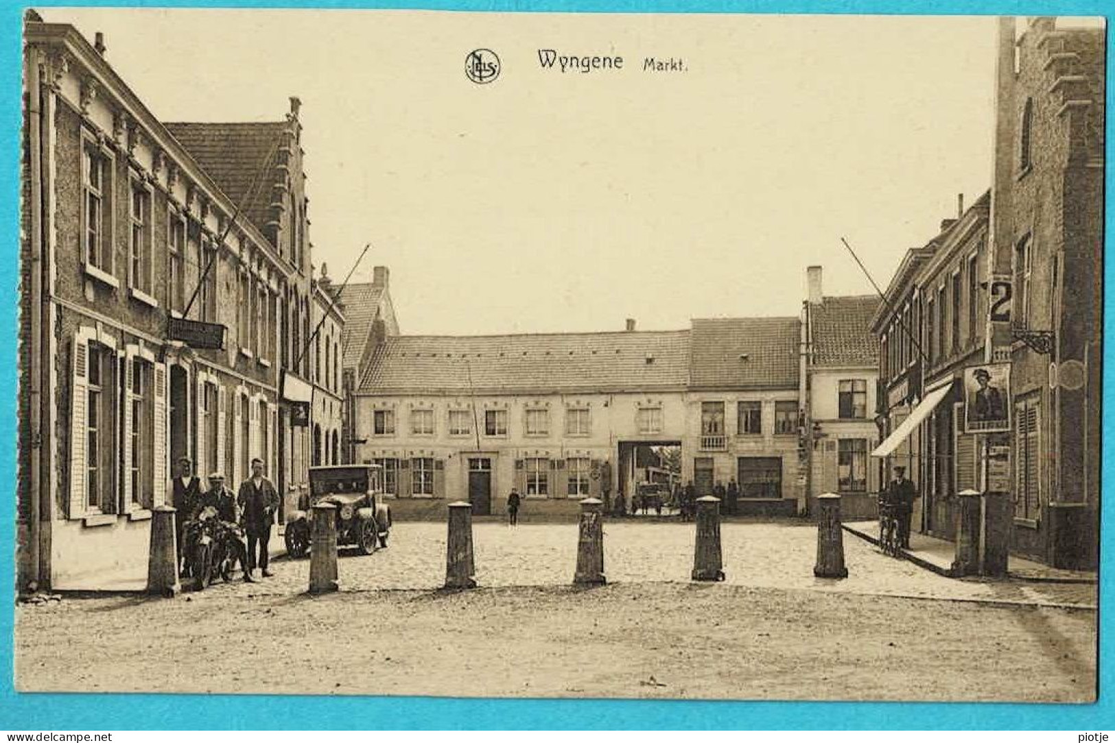 * Wingene - Wyngene (Tielt - West Vlaanderen) * (Nels, Uitgever Drukker Anseeuw) Markt, Grand'Place, Oldtimer, Moto, Old - Wingene