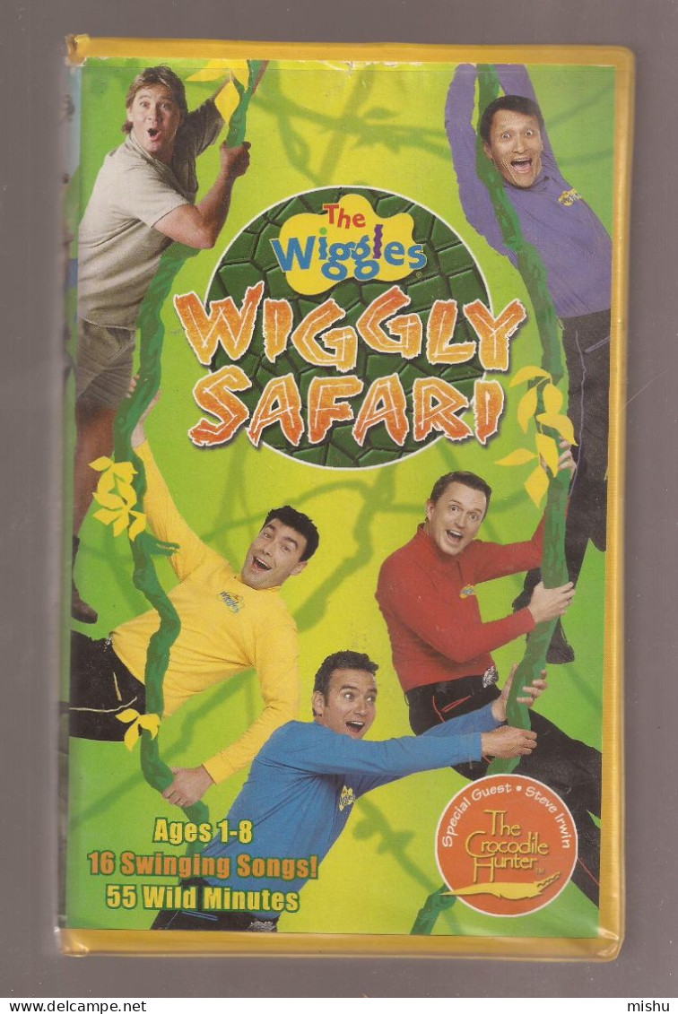 VHS Tape - The Wiggles, Wiggly Safary - Special Guest Steve Irwin - Familiari