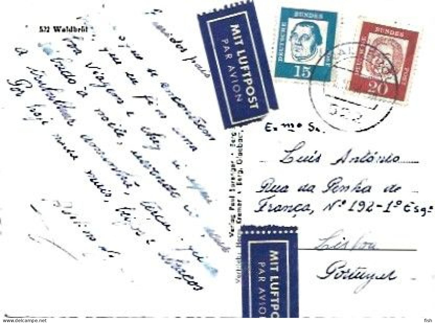 Germany & Marcofilia,  Waldbröl, Oberbergisches Land, Multi, Lisboa 1964 (522) - Waldbröl