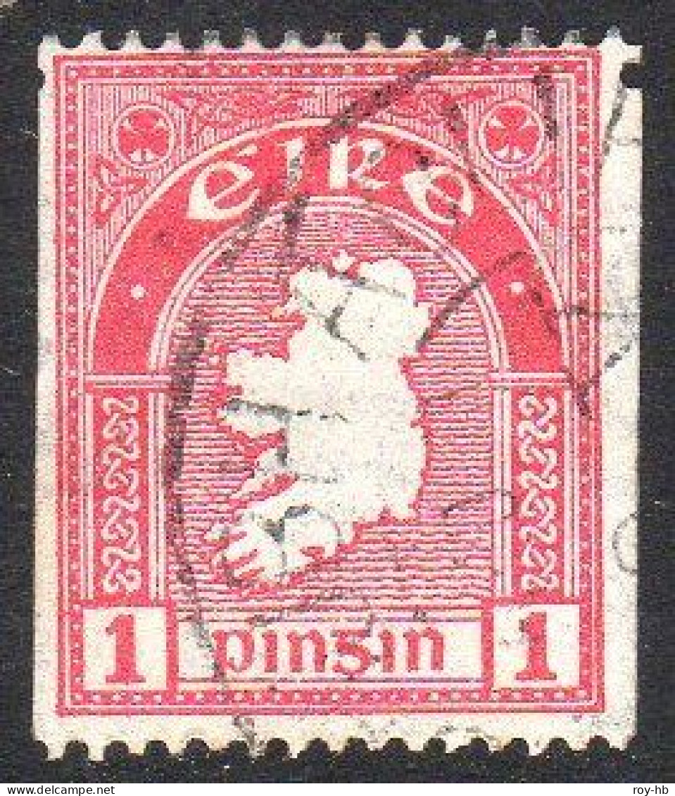 1933 1d "single Perf." With Upright Wmk., Very Fine Used With Neat Carraigh Dubh Double-ring Cds. - Oblitérés