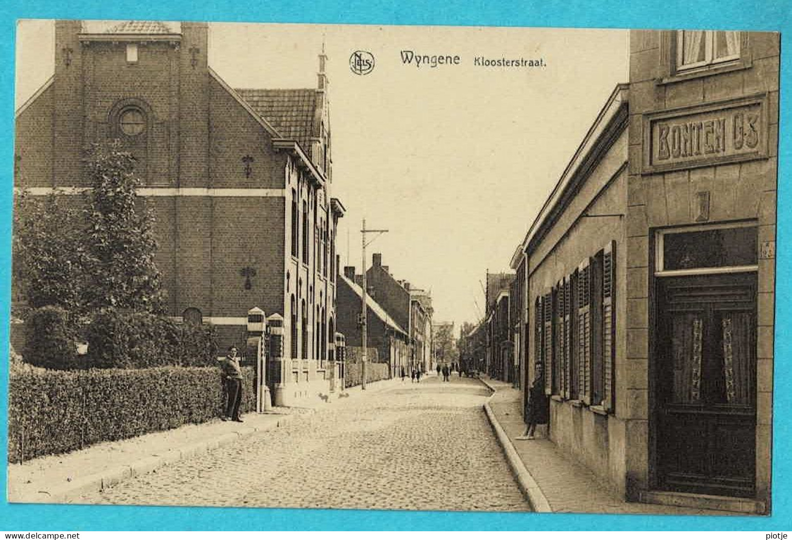 * Wingene - Wyngene (Tielt - West Vlaanderen) * (Nels, Uitgever Drukker Anseeuw) Kloosterstraat, Bonten Os Café, Top - Wingene