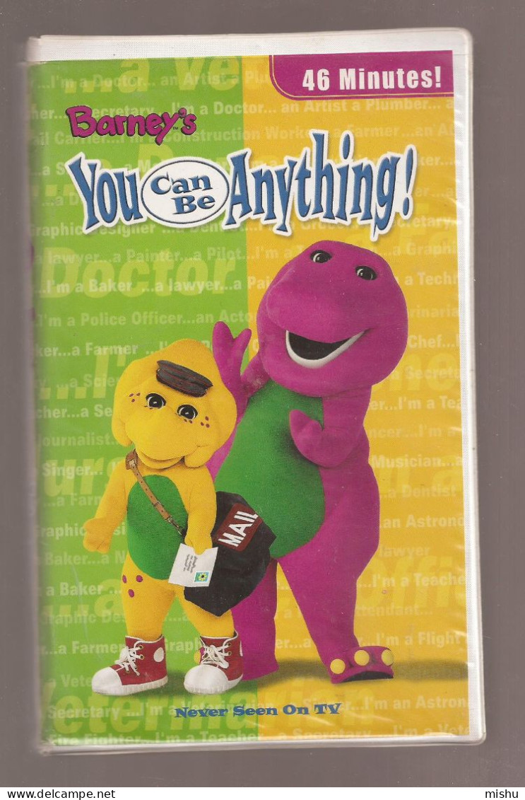 VHS Tape - Barney's - You Can Be Anything - Kinderen & Familie