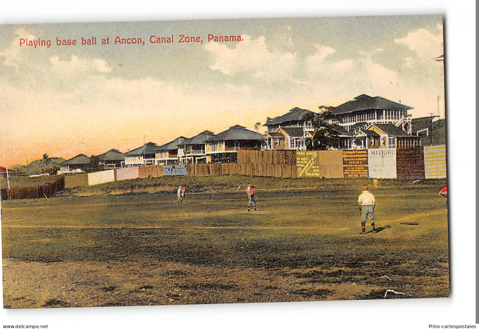 CPA Panama Playing Base Ball At Ancon Canal Zone - Panama