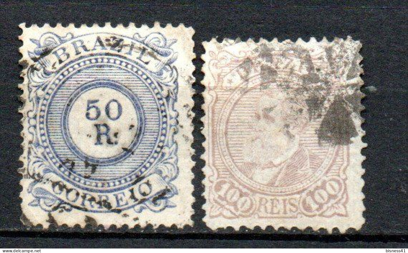 Col33 Brasil Bresil 1884 N° 60 & 61 Oblitéré Cote : 10,00€ - Used Stamps