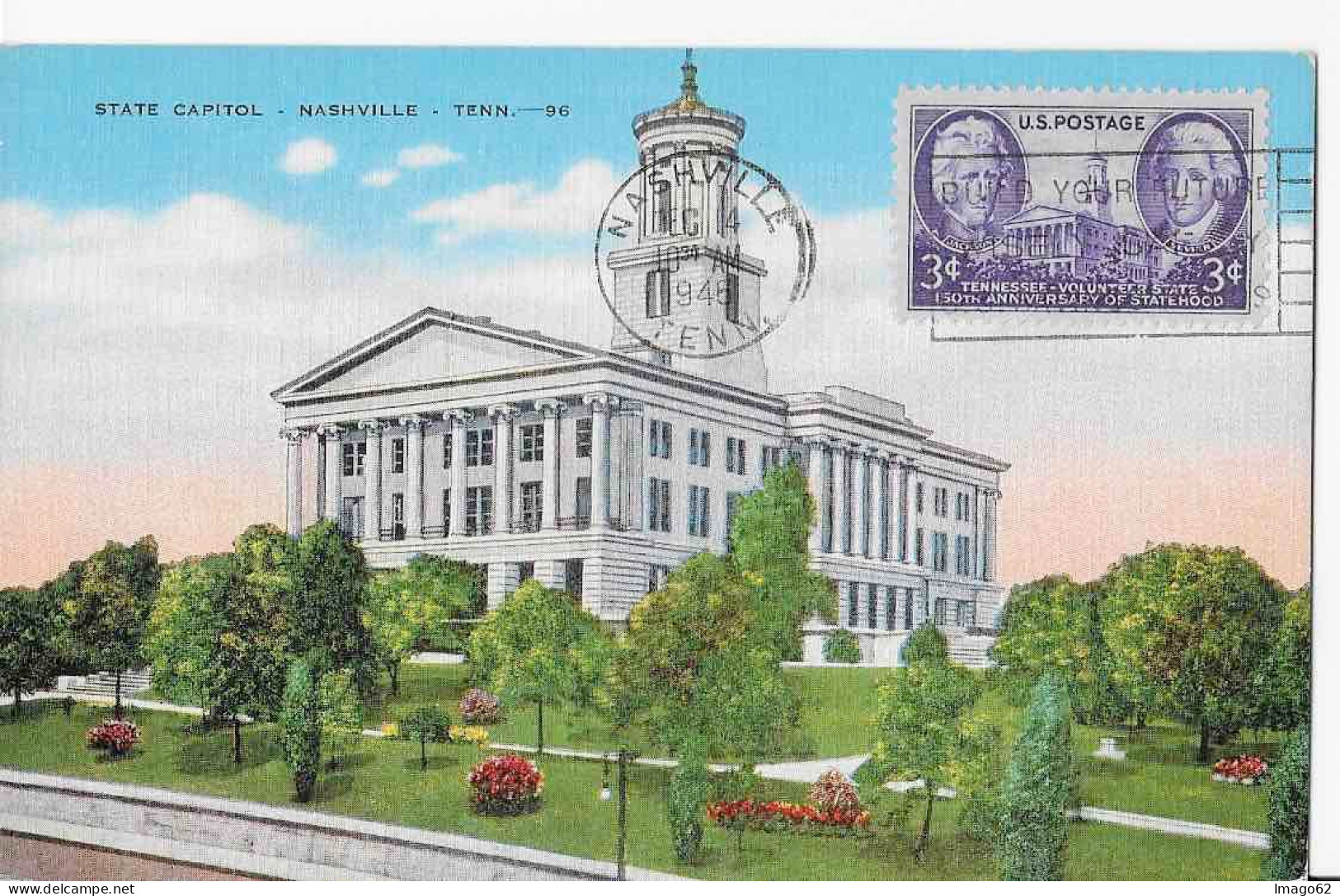 USA FDC Tennessee - Volunteer State 150th. Anniversary Of Statehood 1946 - Cartoline Maximum