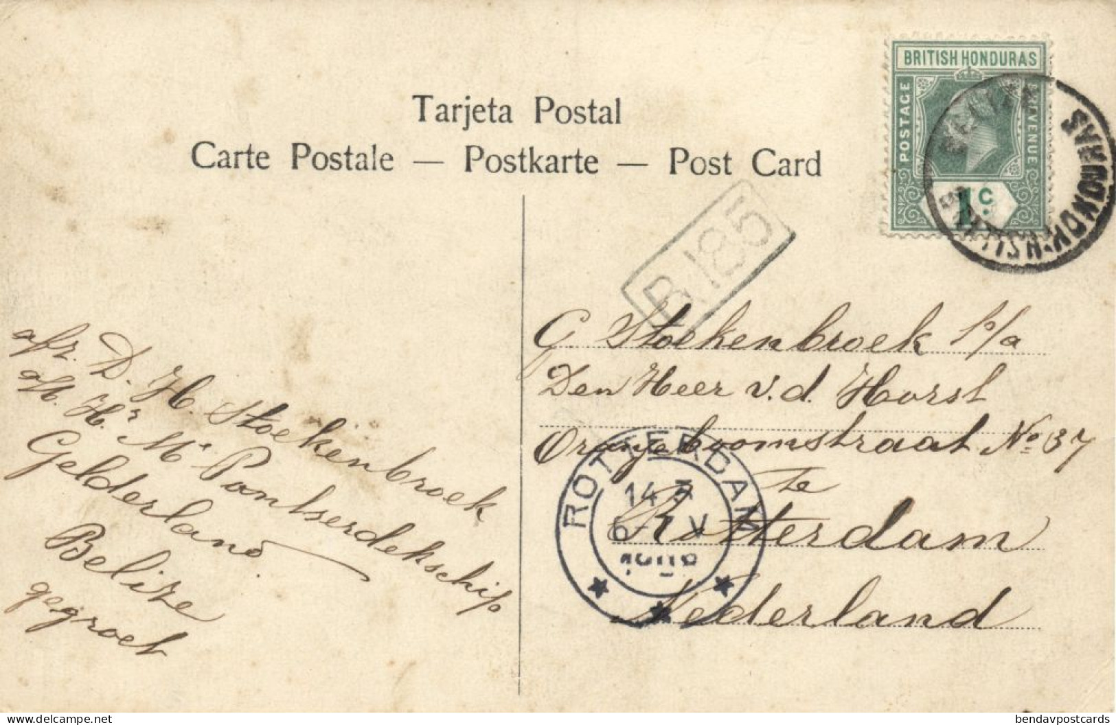 British Honduras, BELIZE, River View (1908) Postcard - Belice