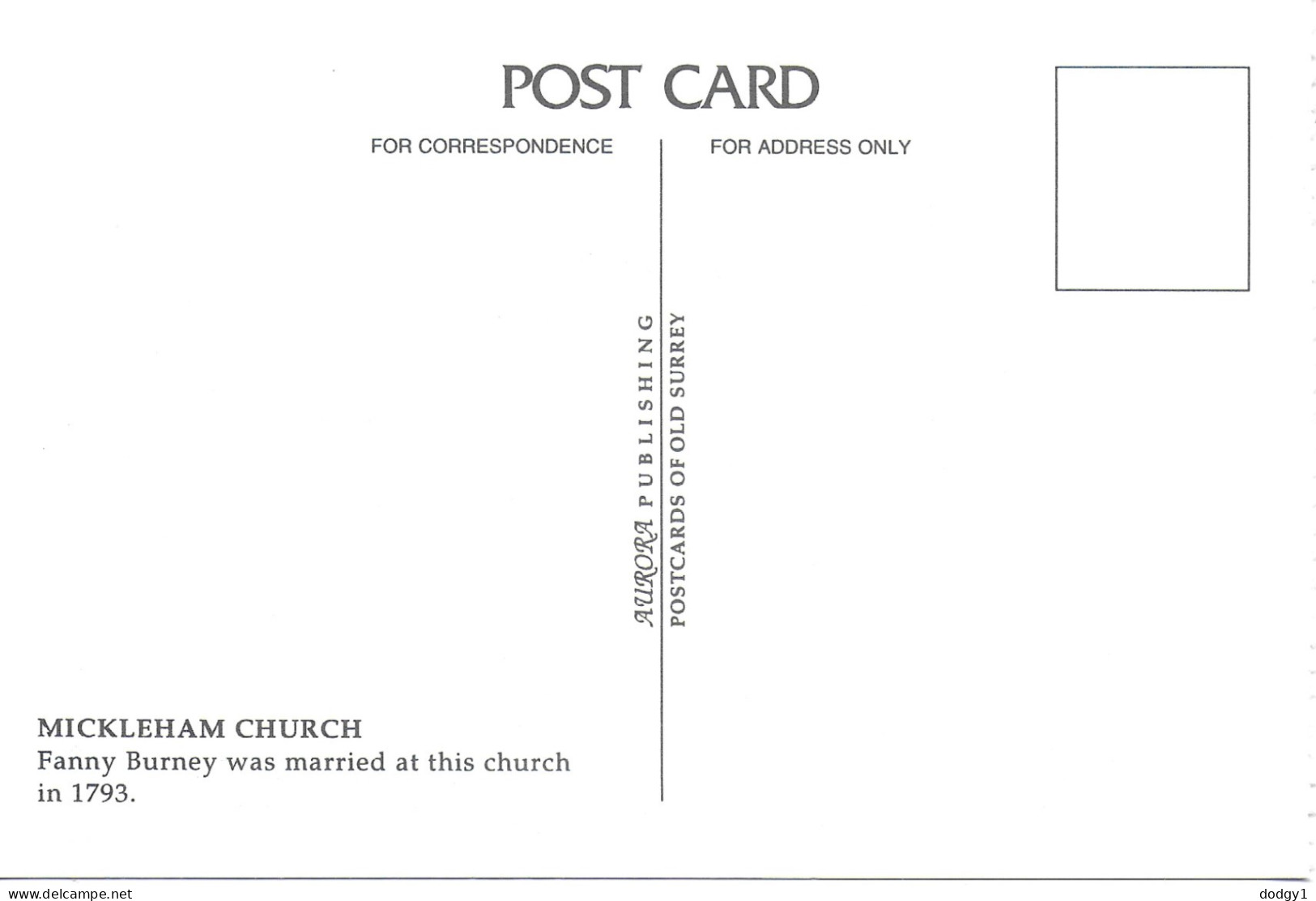 REPRODUCTION CARD, MICKLEHAM CHURCH, SURREY, ENGLAND. UNUSED POSTCARD   Ae3 - Surrey
