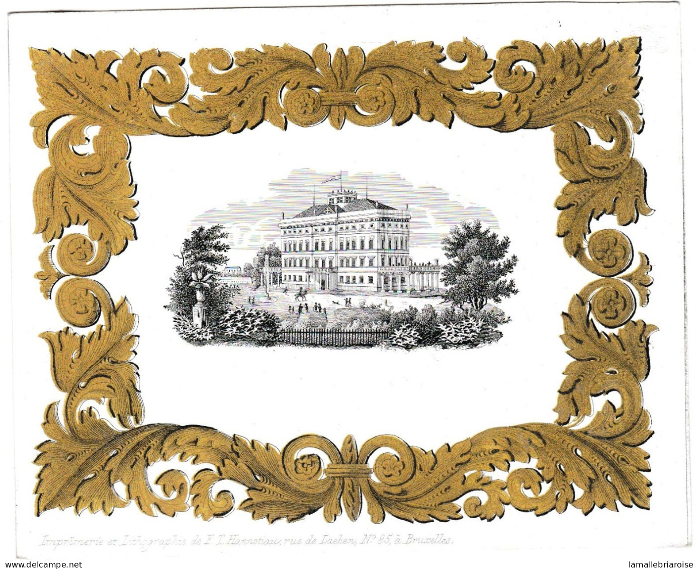 Belgique "Carte Porcelaine" Porseleinkaart, Imp Lithographie De F.T.Hannotiau. Bruxelles, Dim:130 X 107mm - Cartes Porcelaine