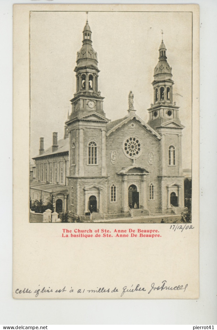 CANADA - QUEBEC - The Church Of STE. ANNE DE BEAUPRÉ - Ste. Anne De Beaupré