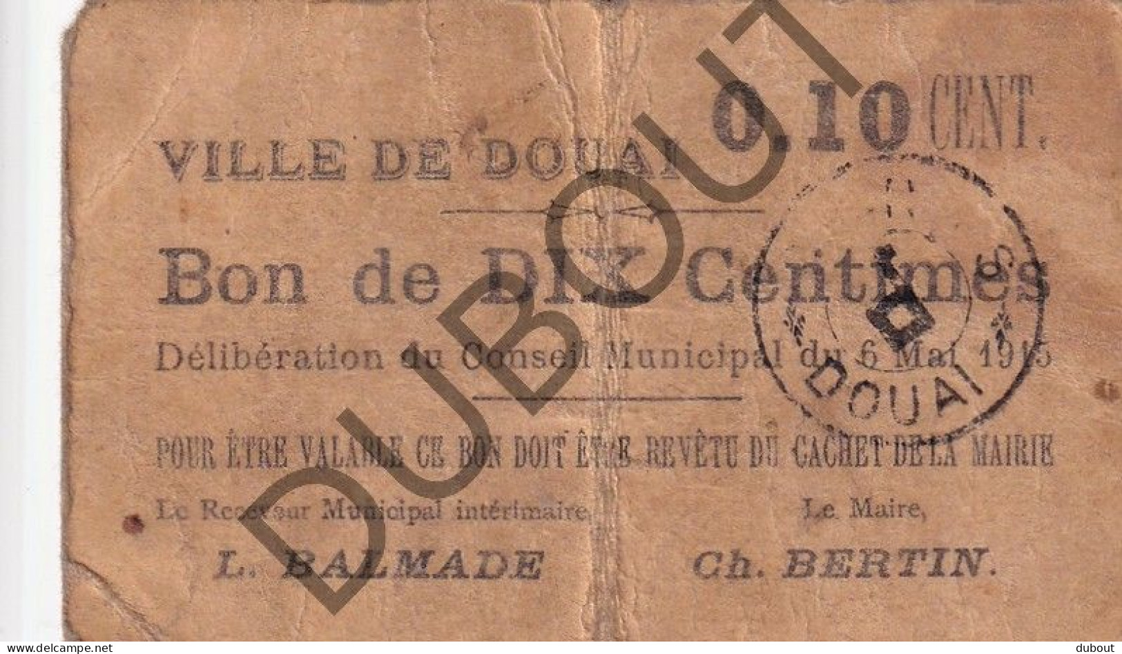 Douai - 2 X Noodgeld/Argent De Nécessité/Notgeld - WOI  (C4439) - Non Classificati