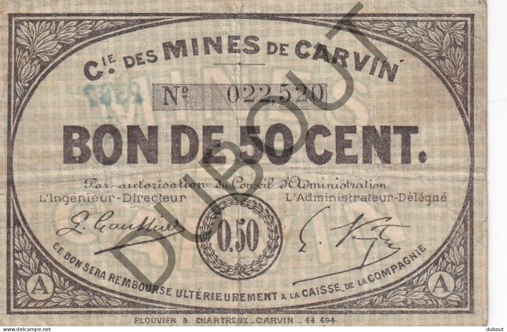 Carvin - 2 X Noodgeld/Argent De Nécessité/Notgeld - WOI  (C4454) - Non Classés