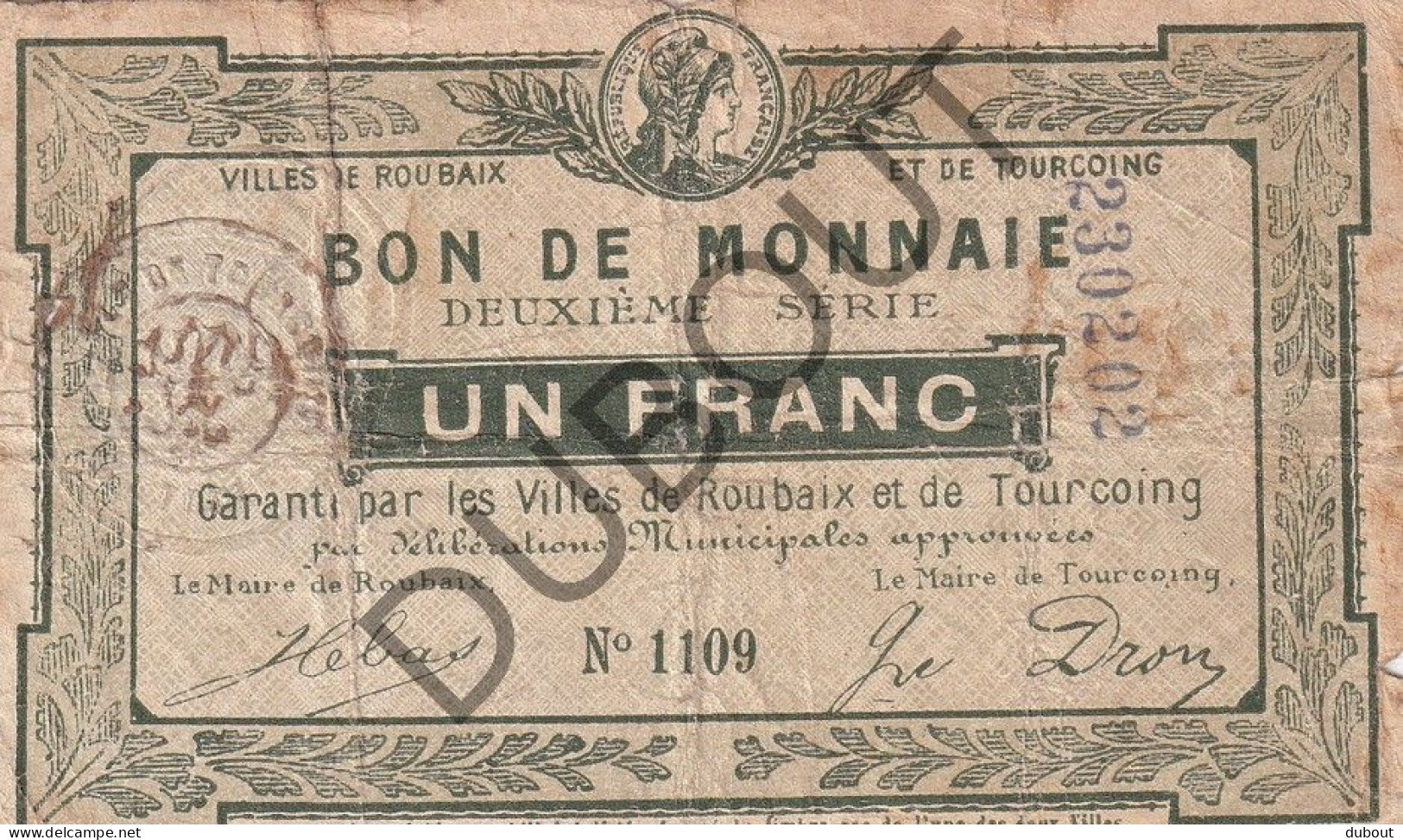 Roubaix/Tourcoing/Rijsel/Lille - 3 X Noodgeld/Argent De Nécessité/Notgeld - WOI  (C4437) - Zonder Classificatie