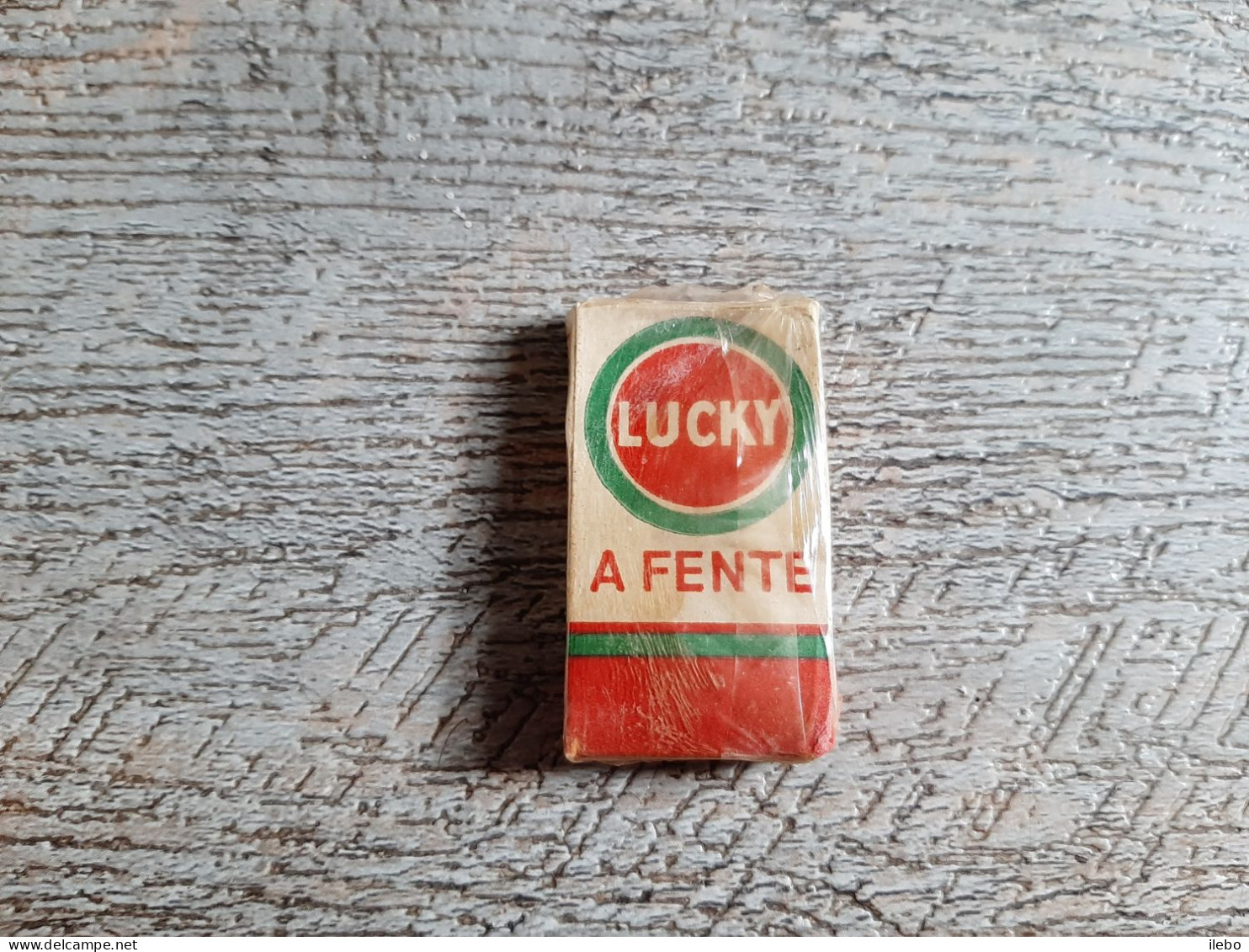 Ancienne Boîte Complète De 5 Lames De Rasoir Lucky A Fente - Lames De Rasoir