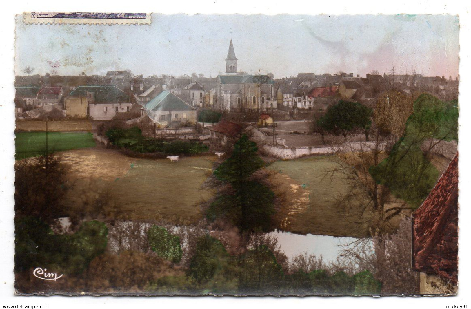 CHATILLON EN BAZOIS--1955--Vue Générale  ...timbre...cachet..griffes - Chatillon En Bazois