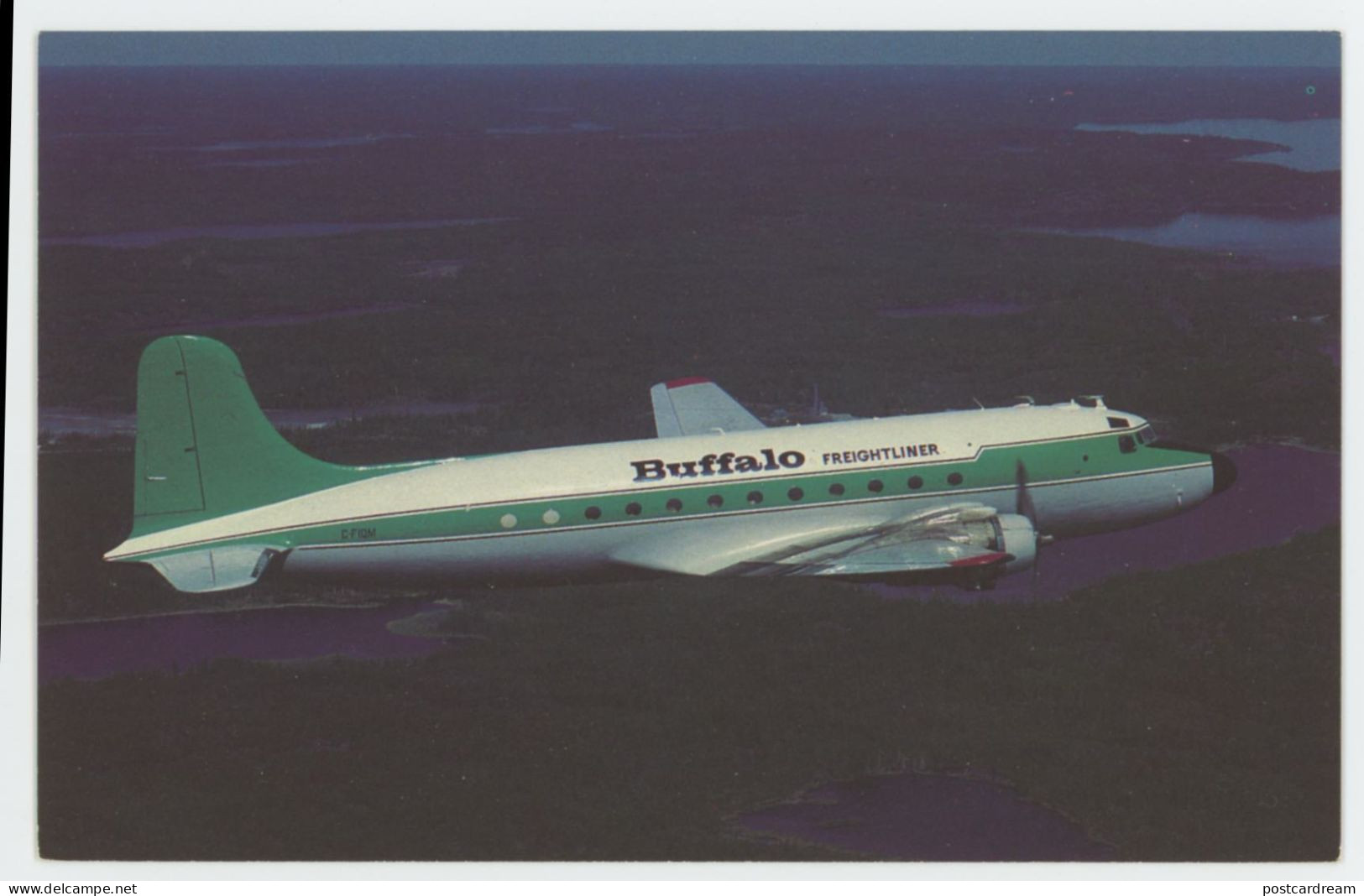 Buffalo Airways DC-4 Airline Airlines Postcard Freightlner Cargo Freight - Buffalo