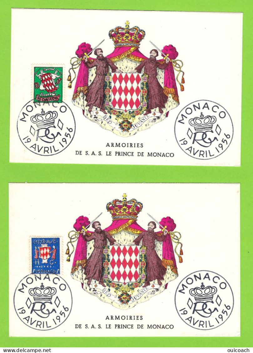 Armoiries Monaco Carte-maximum 407 Et 408 - Other & Unclassified