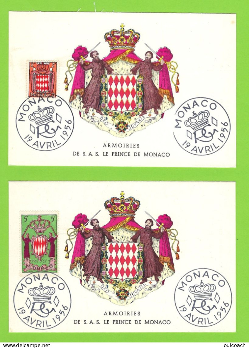 Armoiries Monaco Carte-maximum 409 Et 411 - Other & Unclassified