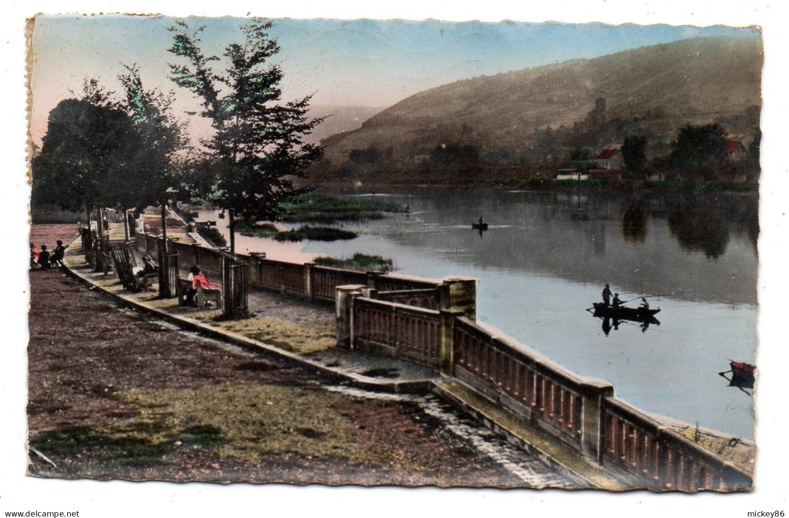 NEUVILLE SUR SAONE -1955--La Saone  ( Petite Animation  ). Cachet  .timbre..griffes - Neuville Sur Saone