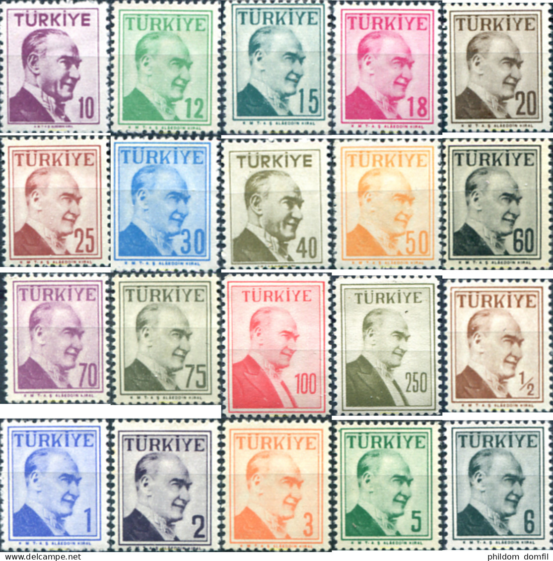 707304 HINGED TURQUIA 1958 MUSTAFA KEMAL ATATURK - Collections, Lots & Series