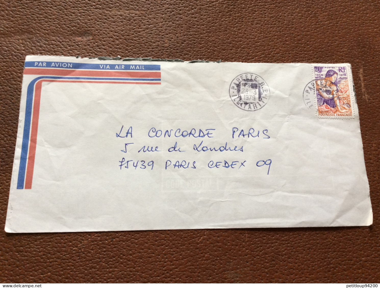 * POSTE AÉRIENNE  Polynesie Française  72 - Storia Postale