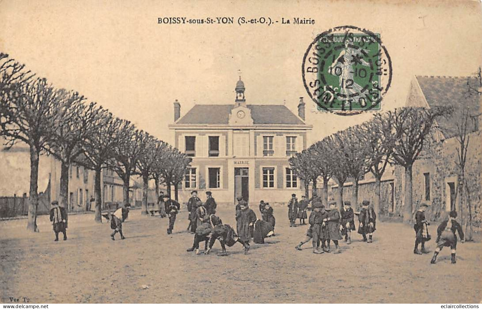 Boissy Sous St Yon       91              Place Et Mairie     (voir Scan) - Autres & Non Classés