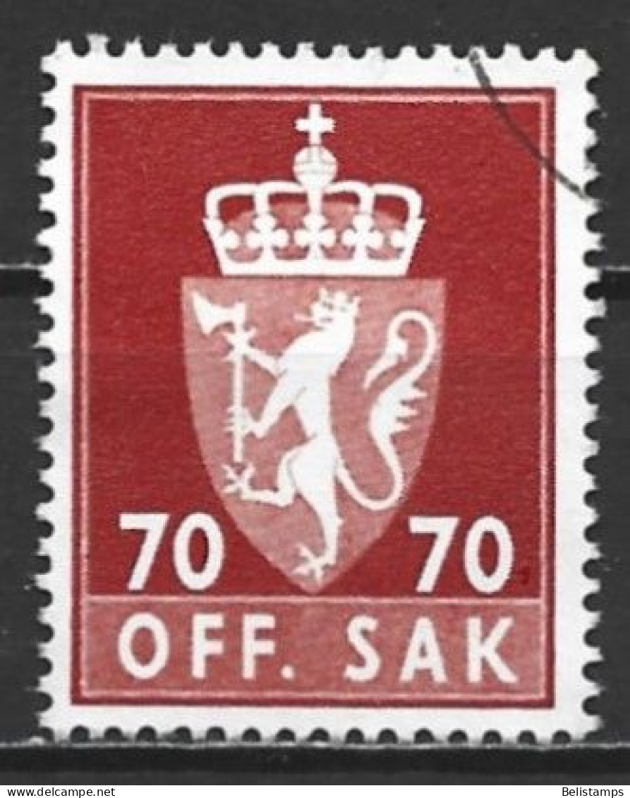 Norway 1970. Scott #O89 (U) Coat Of Arms - Oficiales
