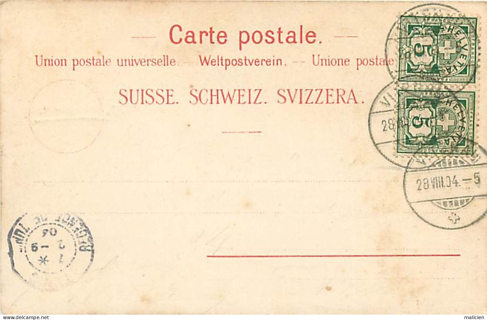 - Pays Divers - Ref-DD337- Suisse - Représentation De Timbres - Timbre - - Sent