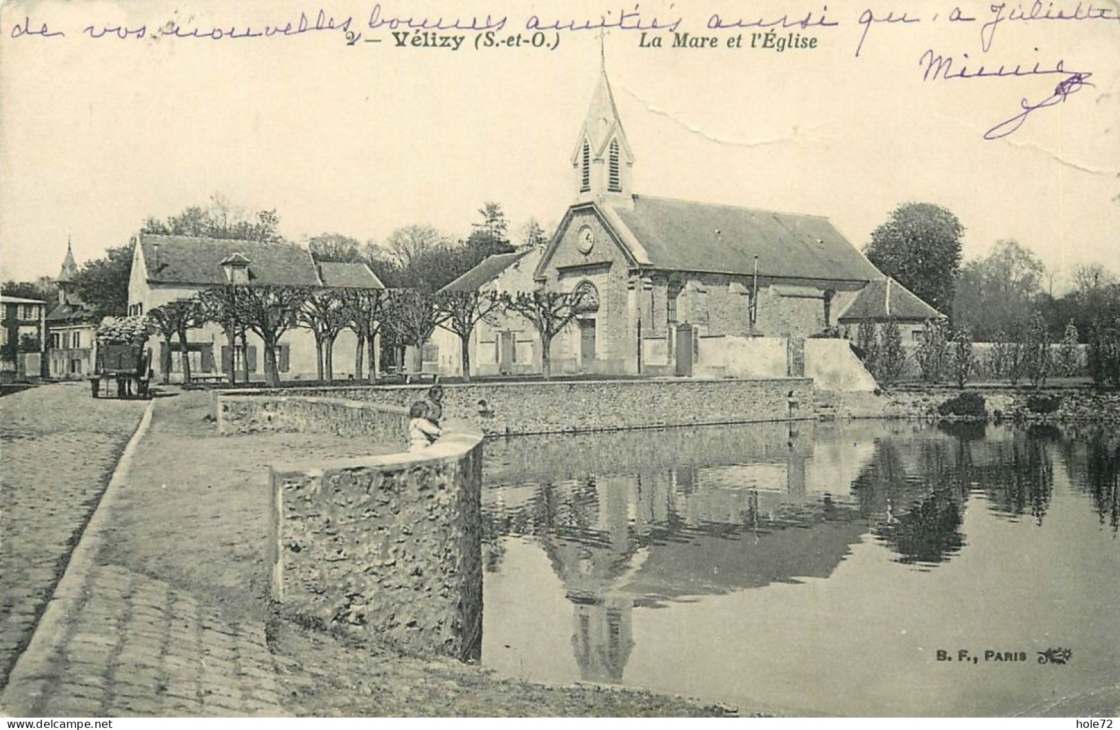 78 - Vélizy (Yvelines) - La Mare Et L'Eglise - Velizy