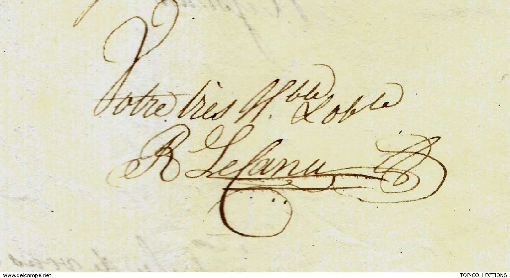 1820 Marque Postale "P.43.P"  ORLEANS CACHET ROUGE « P.P.P.P. » Port Payé > Foache  Le Havre Négociants Traite Négrière - 1801-1848: Voorlopers XIX