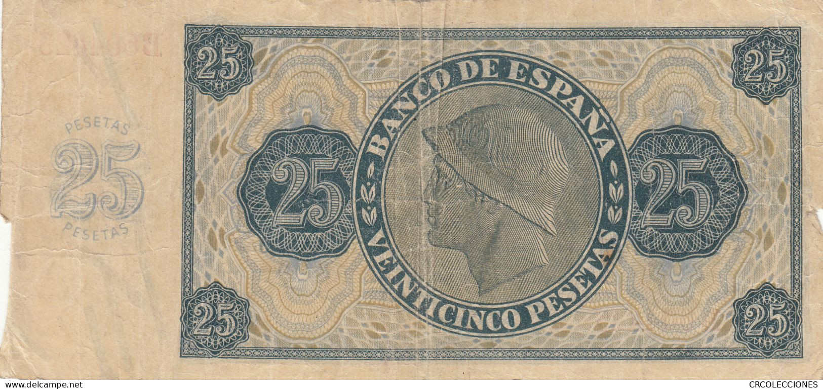 CRBS0784 BILLETE ESPAÑA 25 PESETAS 1936 MBC - 25 Peseten