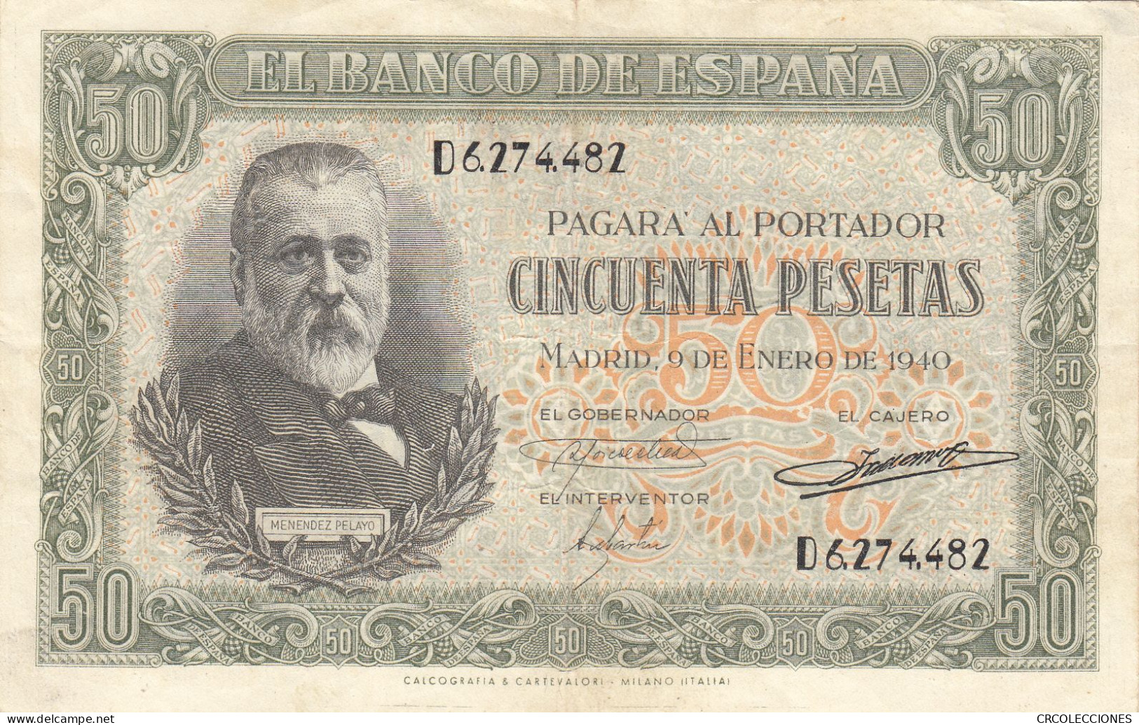 CRBS0797 BILLETE ESPAÑA 50 PESETAS 1940 MBC+ - 50 Pesetas