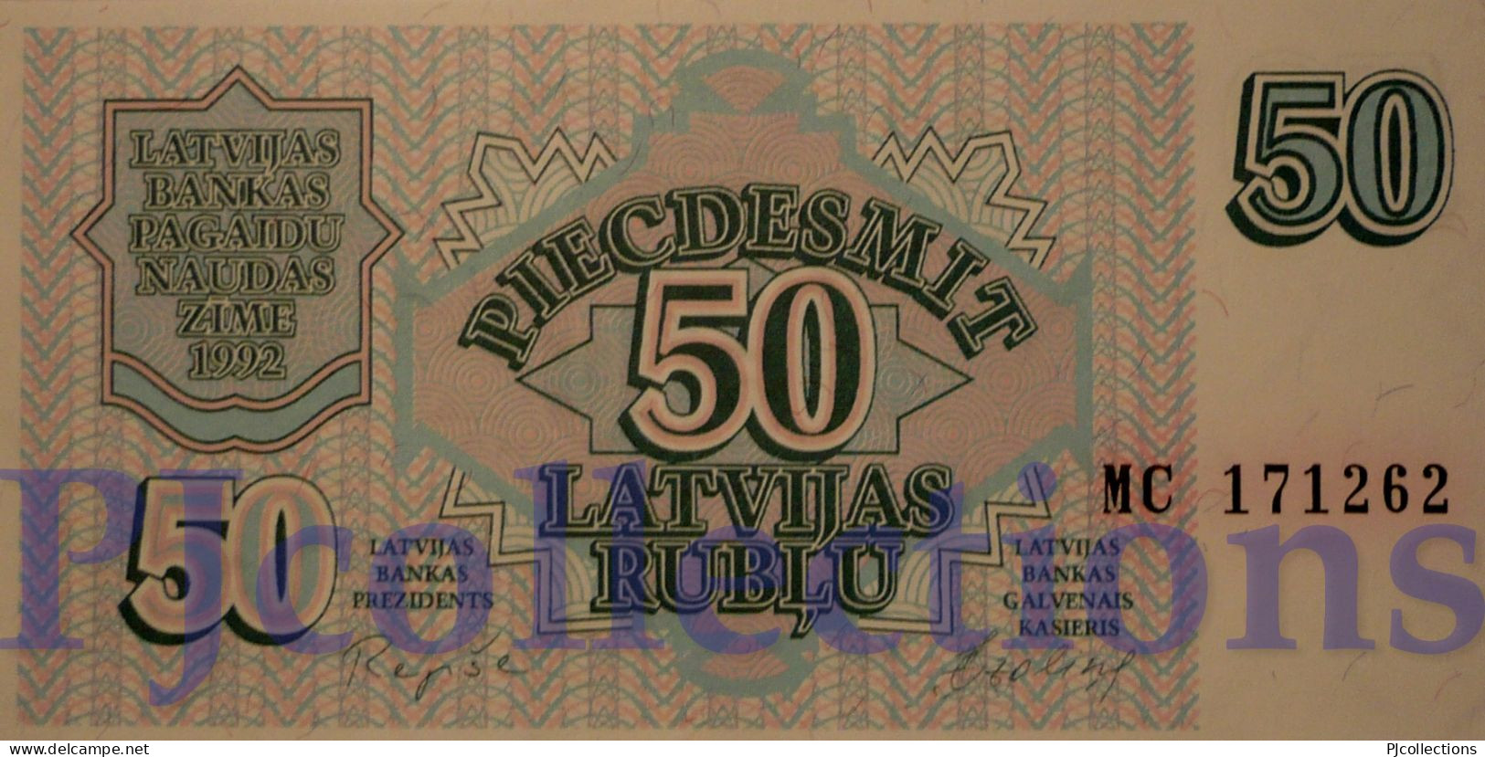 LATVIA 50 RUBLU 1992 PICK 40 UNC - Latvia