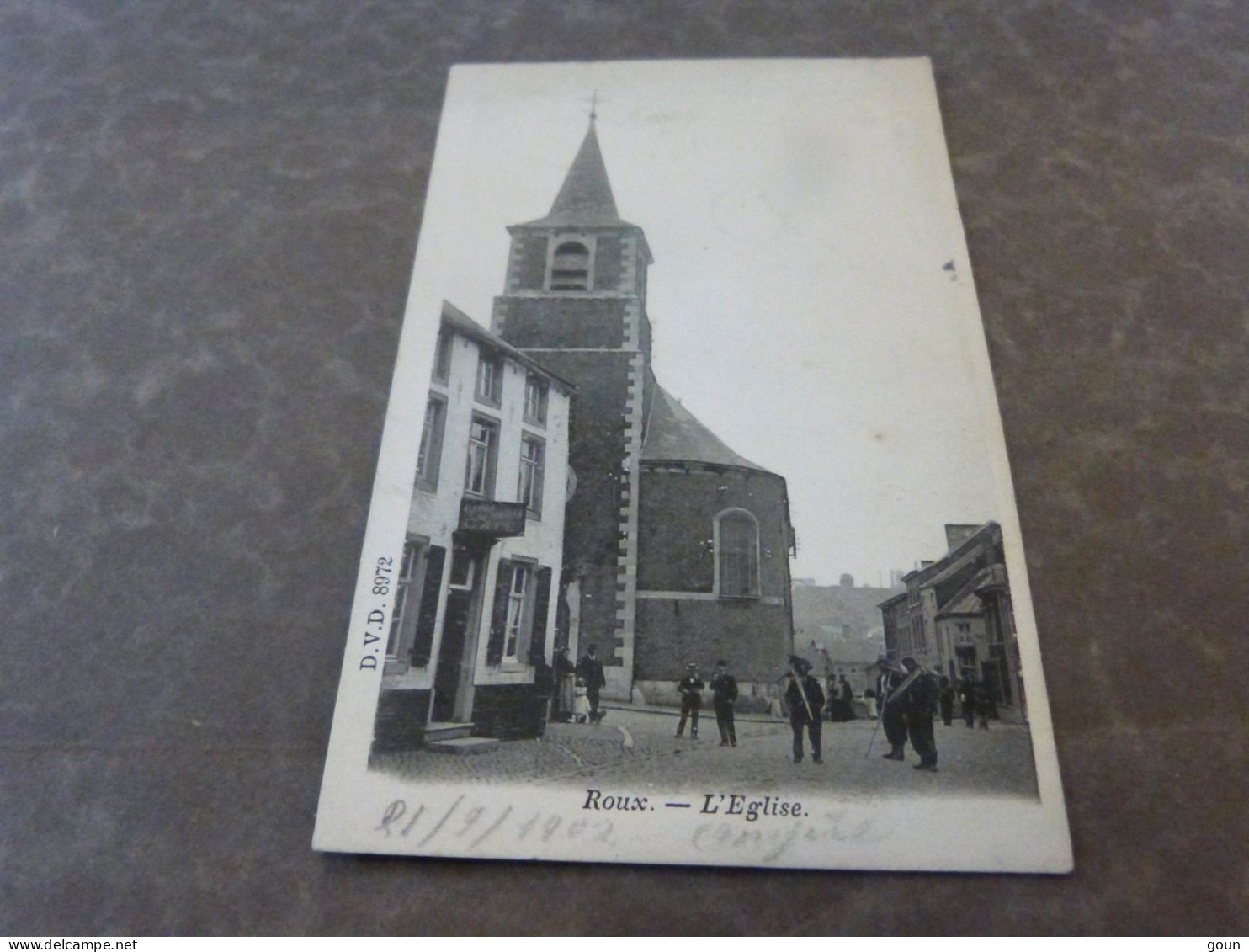 Cpa Courcelles Roux L'Eglise Belle Animation - Courcelles