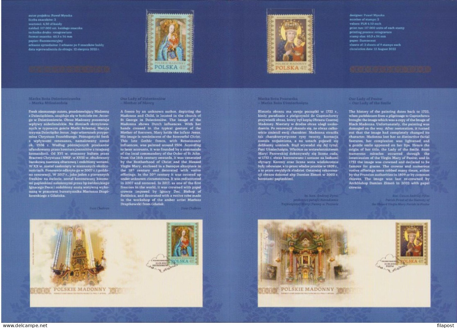 Poland 2022 Booklet, Polish Madonnas Our Lady Of Smiles From Pszów, Jesus Child / +stamps MNH** - Booklets