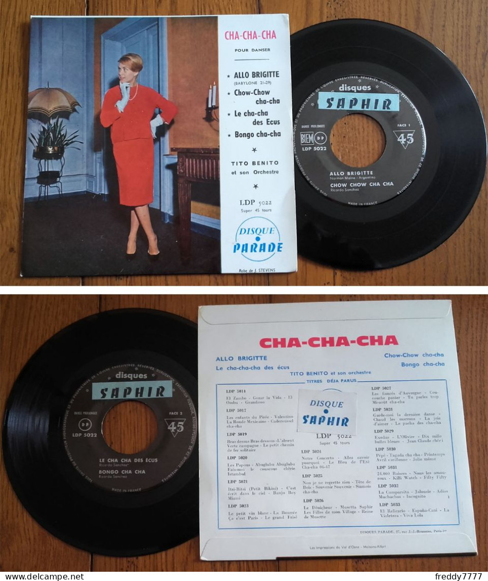 RARE French EP 45t RPM BIEM (7") TITO BENITO «Allo Brigitte (Babylone 21-29)» (1961) - Ediciones De Colección