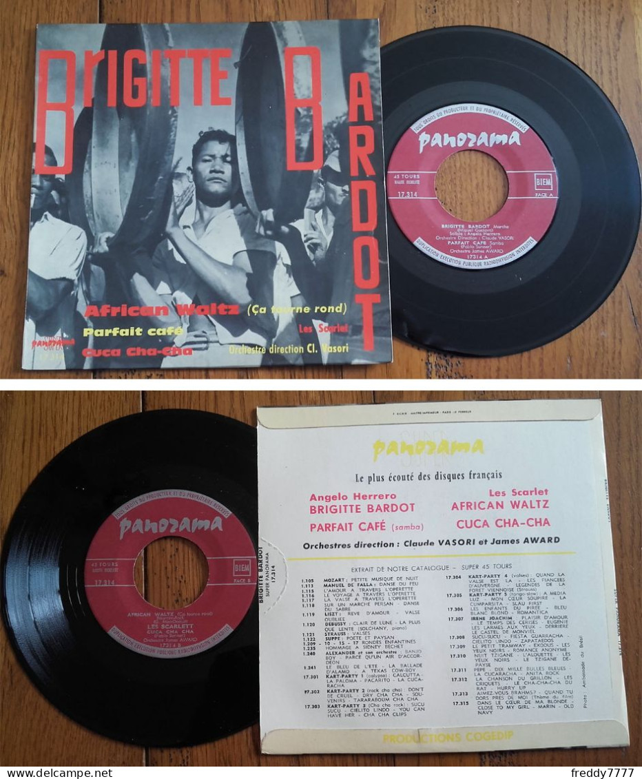 RARE French EP 45t RPM BIEM (7") ANGELO HERRERO «Brigitte Bardot» (+ LES SCARLET 1962) - Collectors