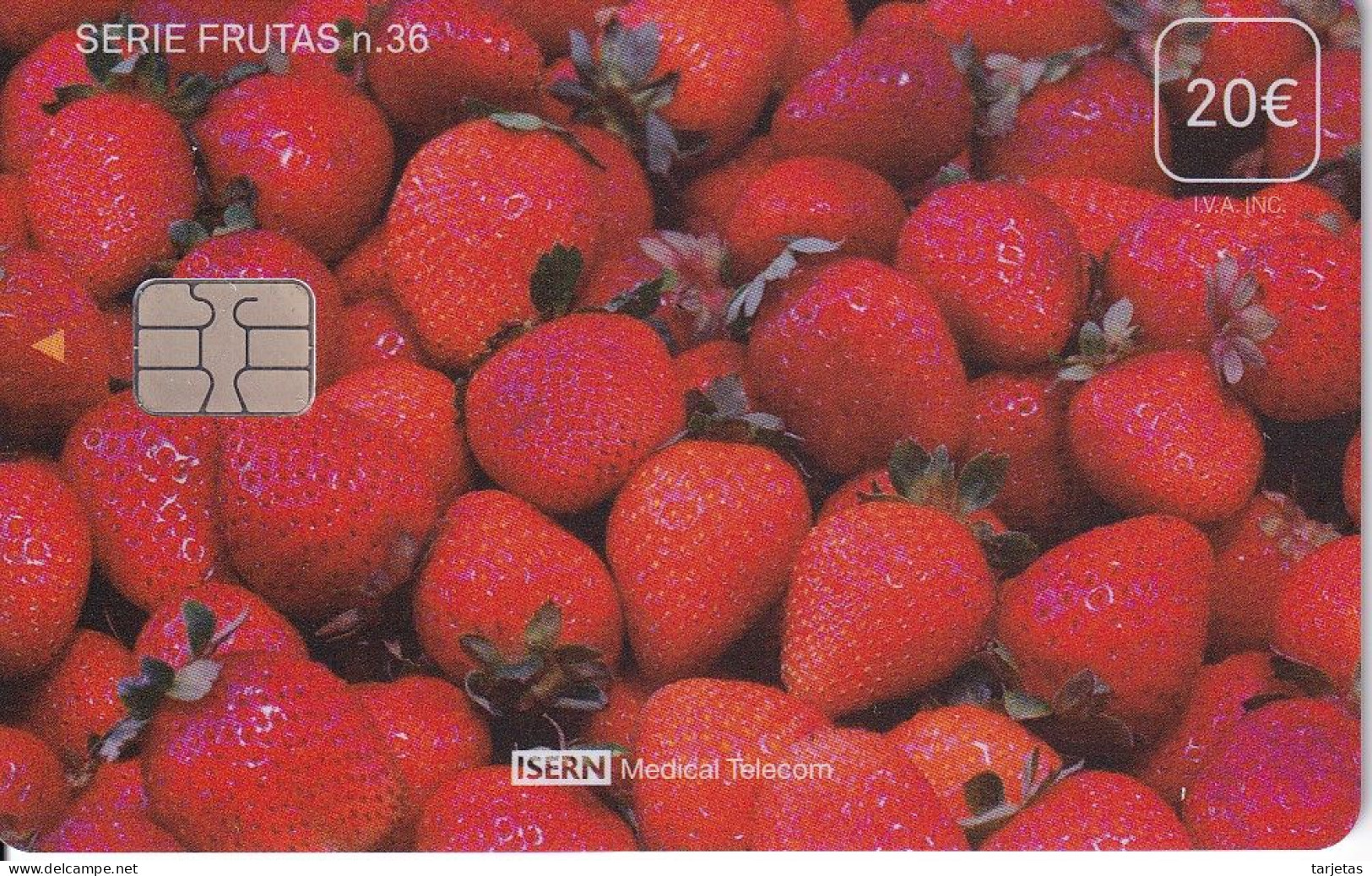 ISN-374 TARJETA DE ESPAÑA DE ISERN DE LA SERIE FRUTAS Nº36 (FRESA) - Honingbijen