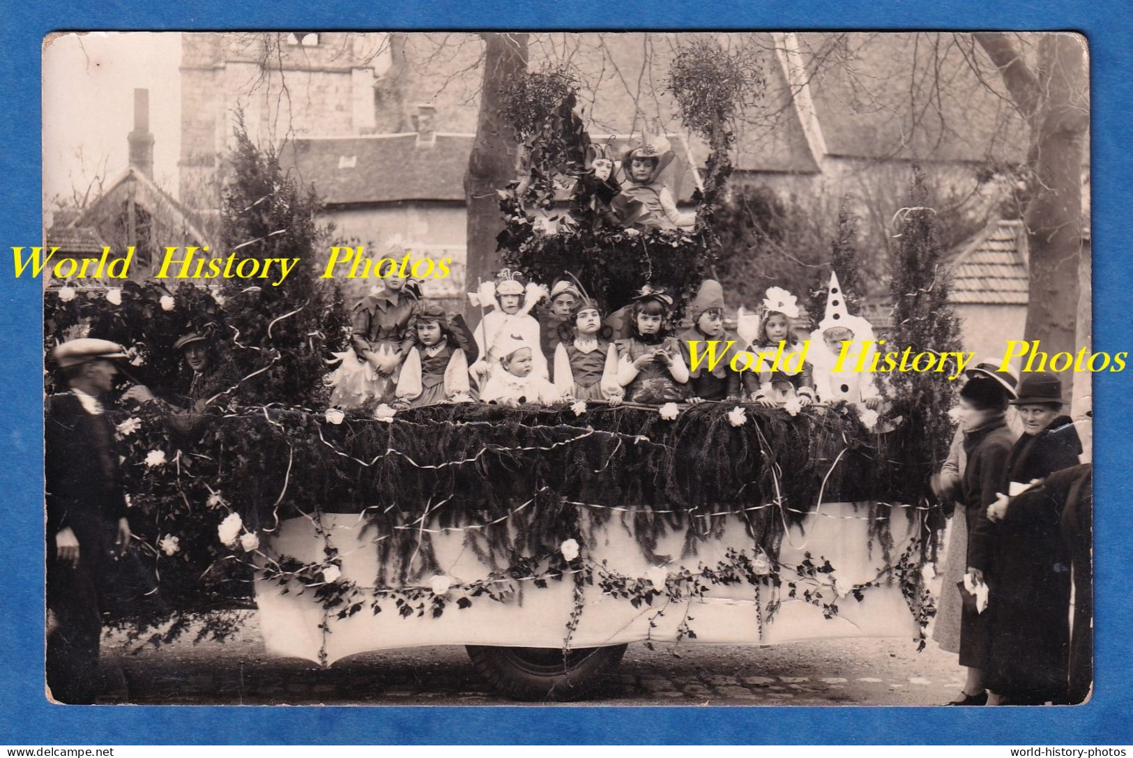 CPA Photo - Léré ( Cher ) - Cavalcade Devant L' Eglise - 22 Mars 1936 - Enfant Du Village - P. Sury Savigny En Sancerre - Lere