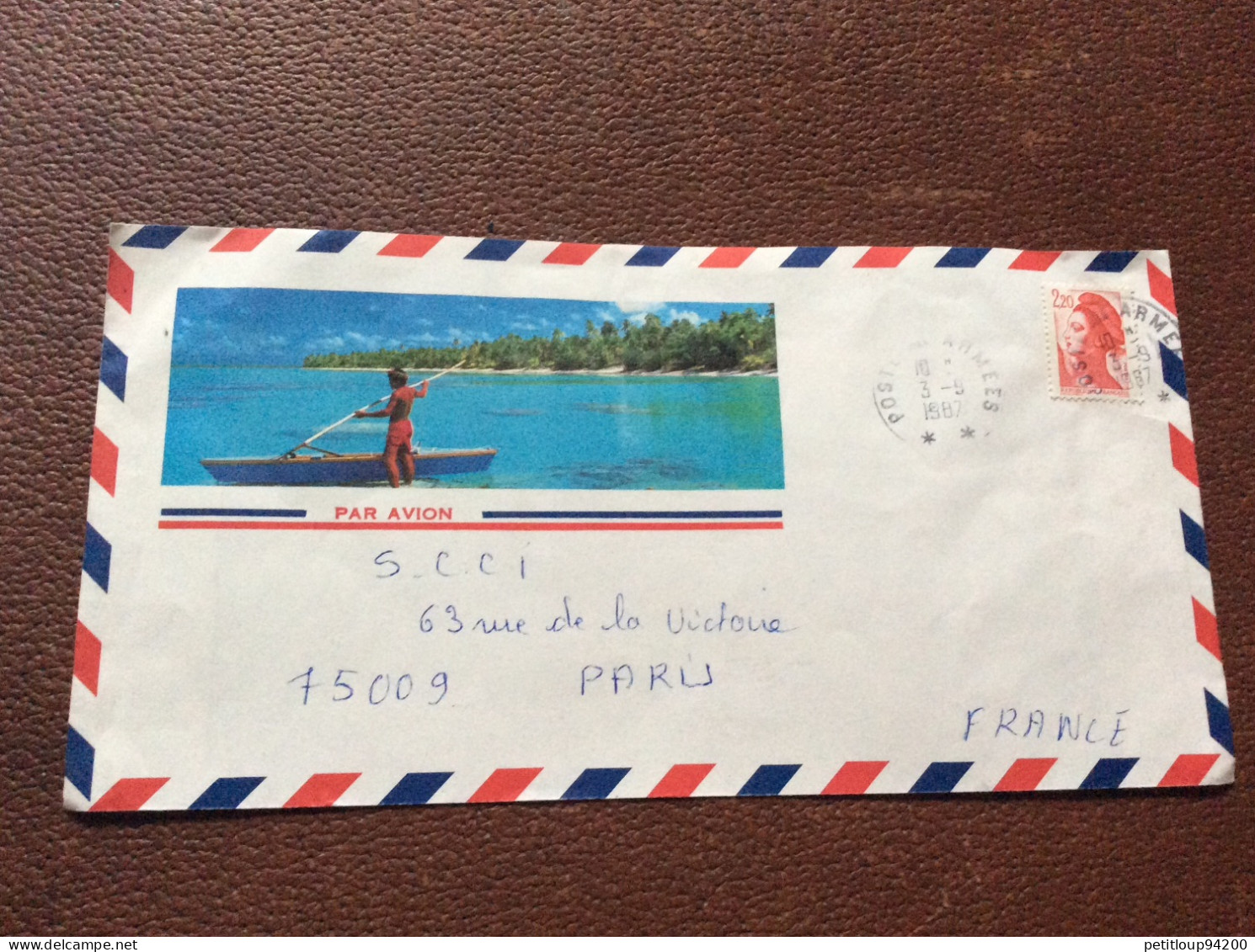 * POSTE AÉRIENNE  Polynesie Française   POSTE Aux ARMÉES  103 - Briefe U. Dokumente