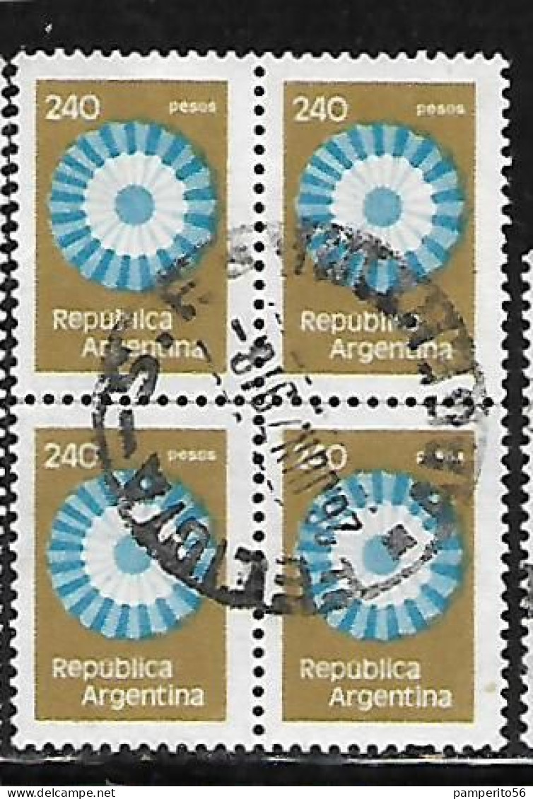 ARGENTINA - AÑO 1976 - Serie Escarapela Nacional - Cuadro Escarapela 240 Pesos - Usado (b) - Gebruikt