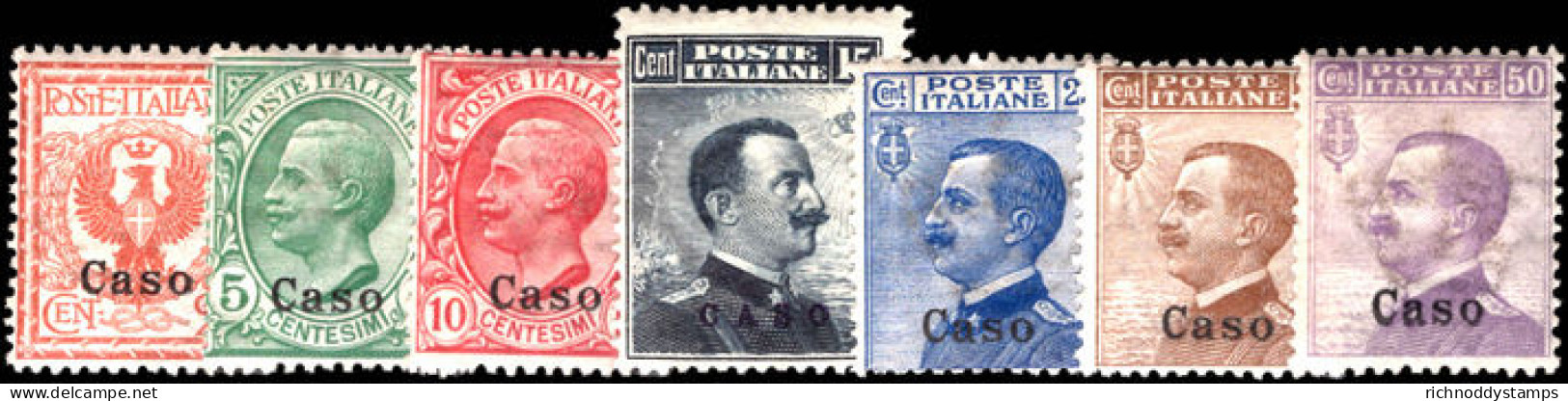 Caso 1912 Set Of Original Values Fine Lightly Mounted Mint. - Egée (Caso)